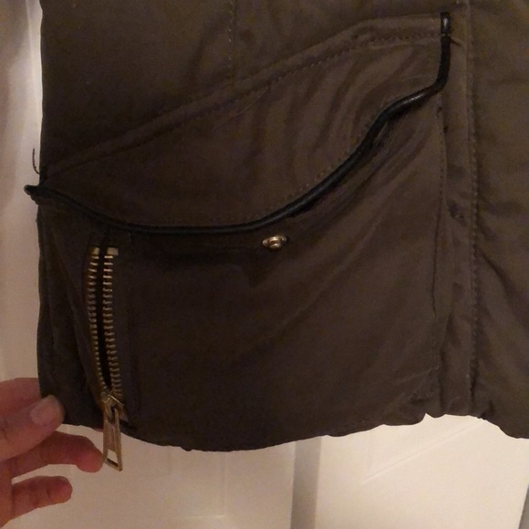Olive winter jacket- ZARA - Picture 5 of 6
